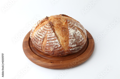 パン ド カンパーニュ フランスのパン 白背景