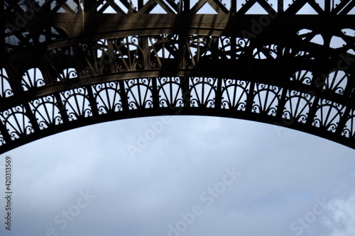 A close up on the Eiffel Tower. Paris the 14th March 2021. © Yann Vernerie