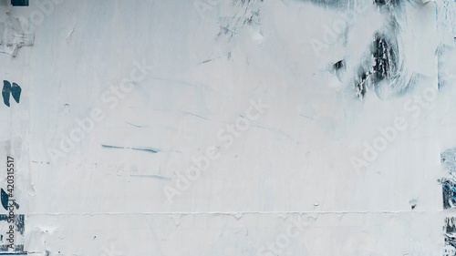 Urban Billboard With Old Torn Paper Posters.