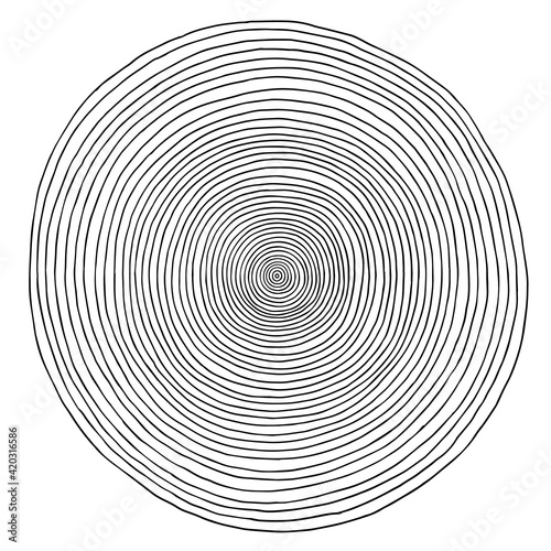circle hand drawn doodle background   abstract illustration