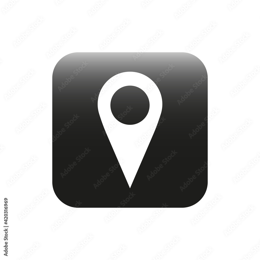 Point on the map icon. Map label vector trendy icon. Location button vector icon. GPS location icon. Vector illustration. Point on the map icon. Map label vector trendy icon. Location button vector icon. GPS location icon. Vector illustration.