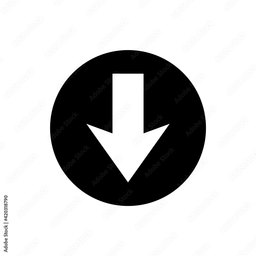 Download icon, logo isolated on a white background Download icon, logo isolated on a white background