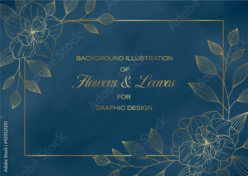Flower and leaves background design