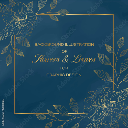 Flower and leaves background design