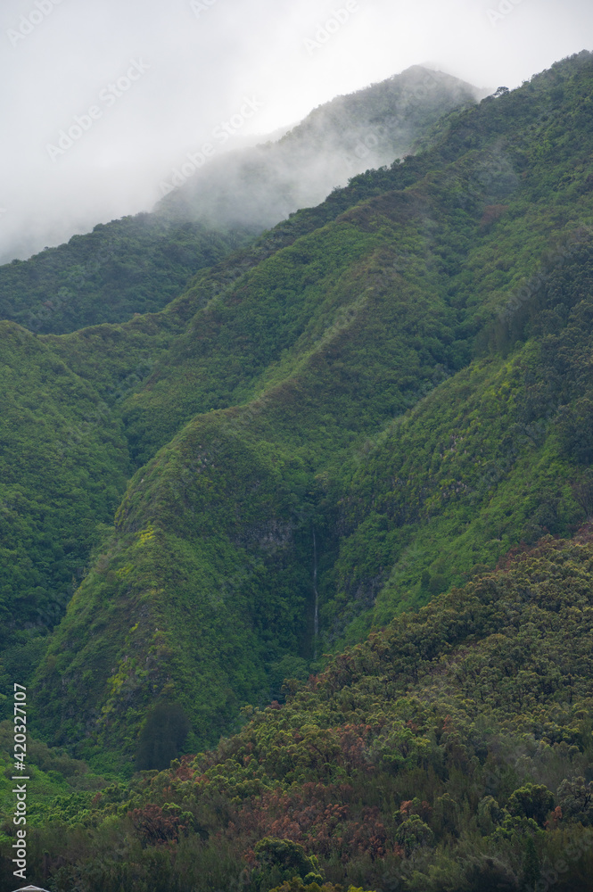 Fototapeta premium West Maui Mountain, Mauna Kahalawai, Mountain Ridge, Valley Isle, Hawaii