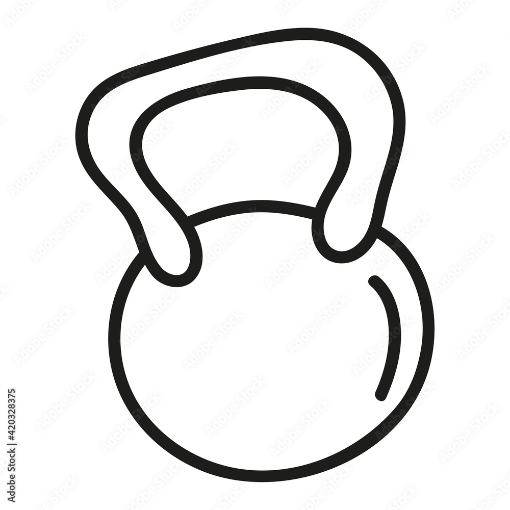 kettlebell in doodle style sports equipment kettlebell in doodle style sports equipment