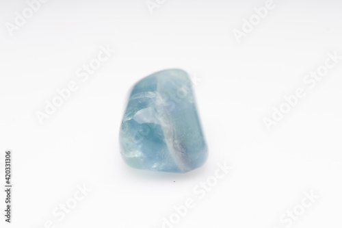 Natural fluorite on a white background