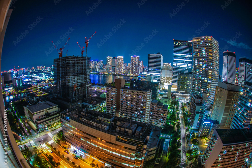 Obraz premium 豊洲の高層マンション群（東京都江東区）