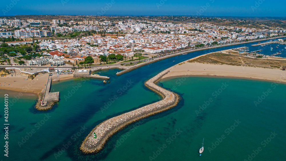 aerial view of beach - Lagos Algarve - Portugal