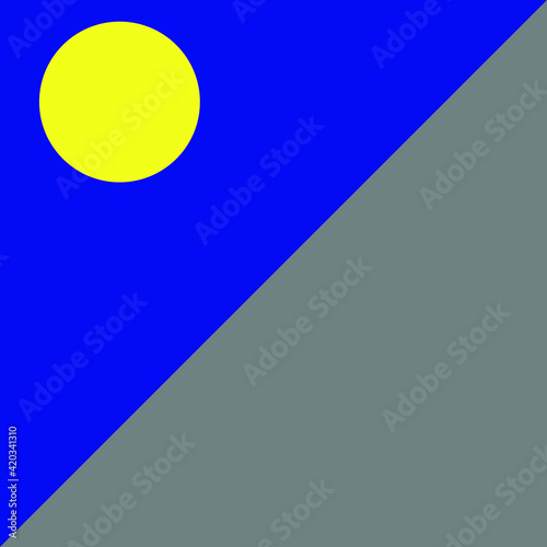 A vector of minimalism art shape of night time background abstract concept.