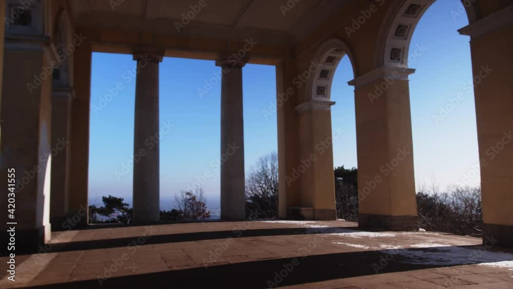 Greek temple during sunrise in the morning. Greek temple during sunrise in the morning.