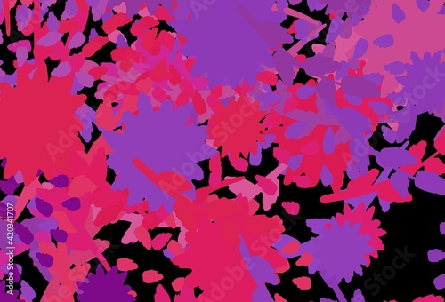 Light Purple, Pink vector background with abstract shapes.