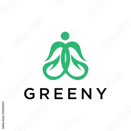 Letter G eco leaves logo icon design template elements. Vector color sign