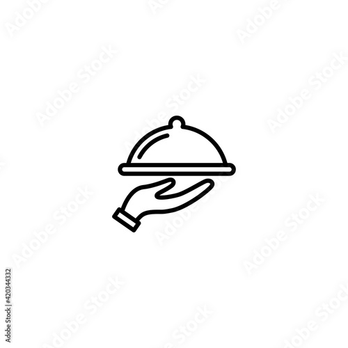 Tray of Food icon, retaurant icon vector for web, computer and mobile app