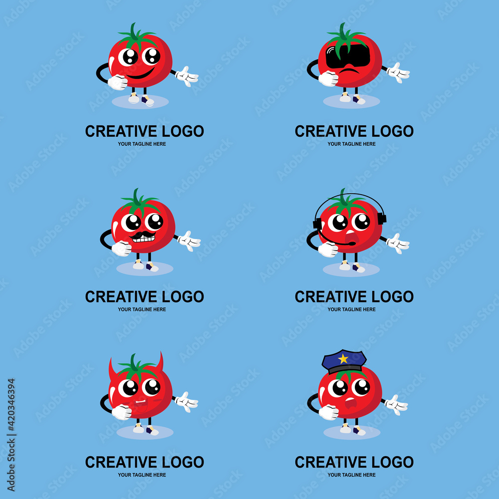 Obraz premium simple apple fruit expression cartoon icon vector logo