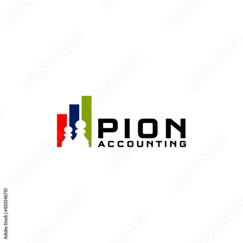 Pion Accounting Logo Design Vector