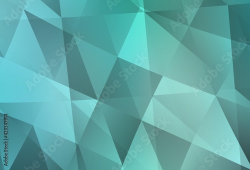 Light Green vector abstract mosaic background.