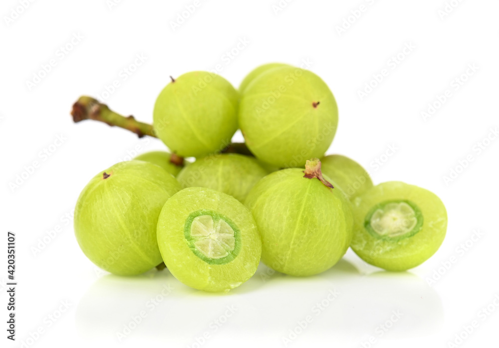 Indian gooseberry isolated on white background Indian gooseberry isolated on white background