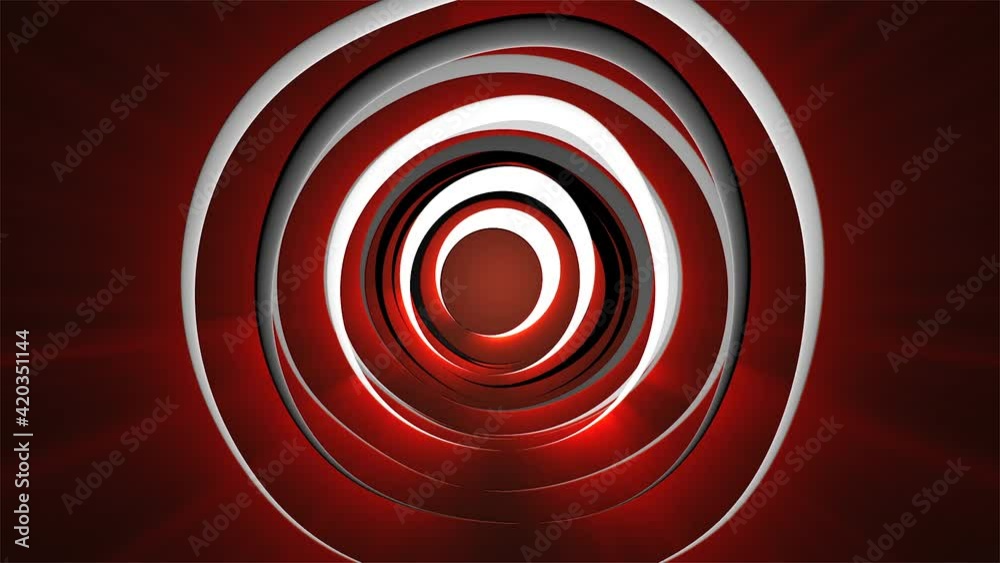 Abstract Circle With Light Rays Coloured