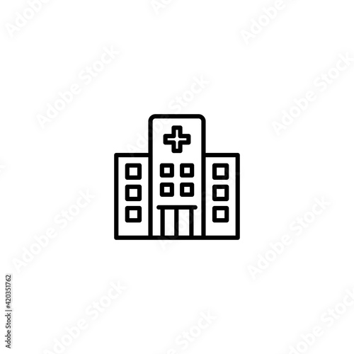 hospital building icon vector for web, computer and mobile app
