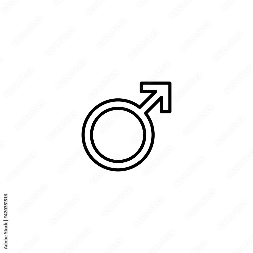 Male icon vector for web, computer and mobile app - obrazy, fototapety, plakaty 