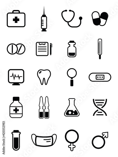 Medical kit, illustration, vector on a white background