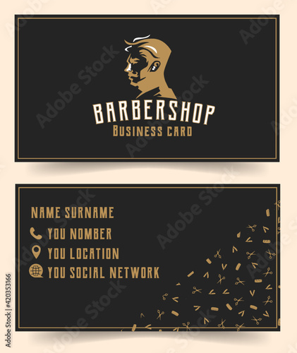 barbershop business card template