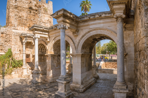 Hadrians Gate in the old city of Antalya
