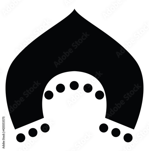 Russian kokoshnik, illustration, vector on a white background