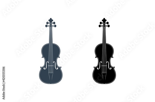 violin vector on white background