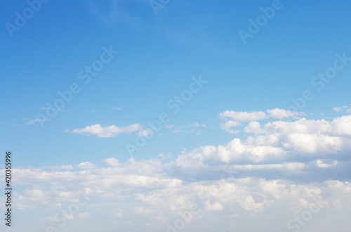 Blue sky and white clouds background material