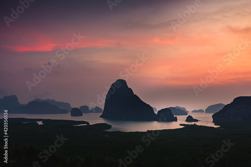 sunrise at Samed Nang Chee  Phang Nga  Thailand