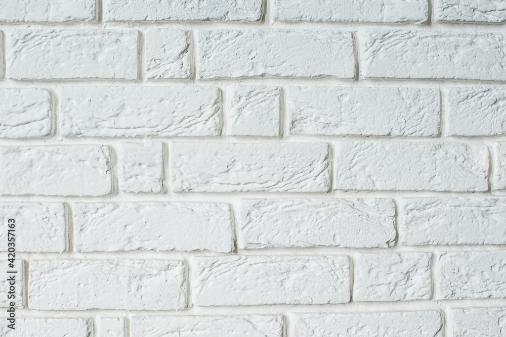 Photo of a white brick wall texture Photo of a white brick wall texture