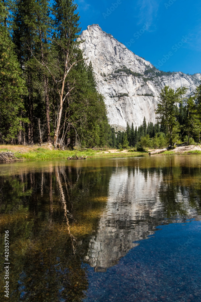 summer landscape photo of Yosemite National park taken from Yosemite valley .