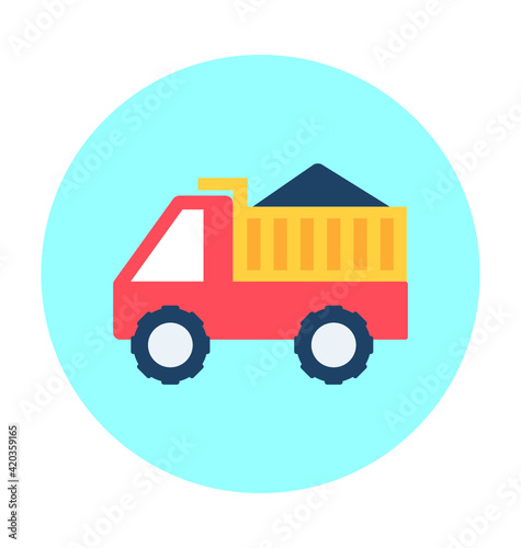 Dump Truck Vector Icon