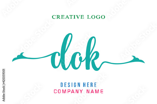 DOK lettering logo is simple, easy to understand and authoritative