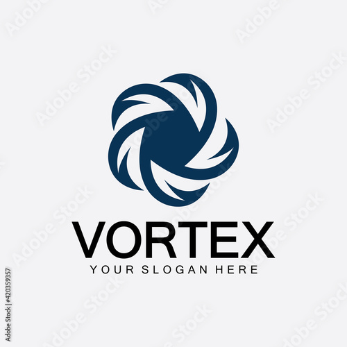 Vortex logo symbol icon illustration design vector.Tornado, vortex, hurricane logo design elements