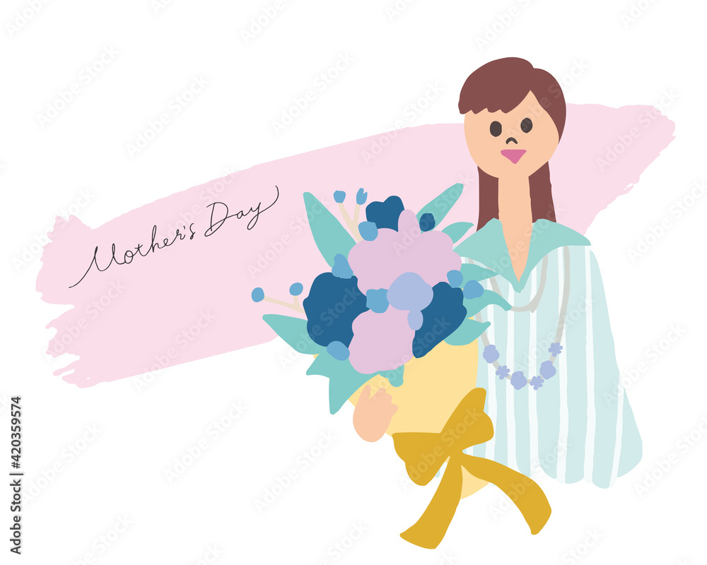 母の日 お母さん 女性 人物 花束を持つ女性 Mother's Day, mother, woman, person, woman with a bouquet 母の日 お母さん 女性 人物 花束を持つ女性 Mother's Day, mother, woman, person, woman with a bouquet