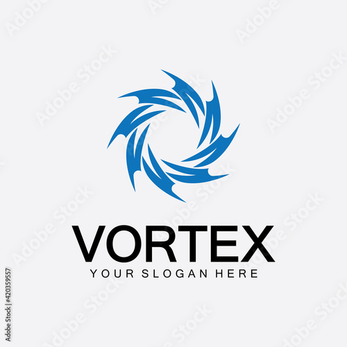 Vortex logo symbol icon illustration design vector.Tornado, vortex, hurricane logo design elements