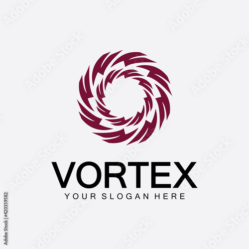 Vortex logo symbol icon illustration design vector.Tornado, vortex, hurricane logo design elements