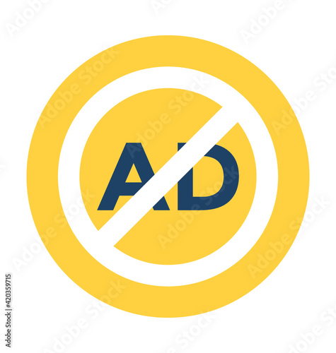 Adblock Vector Icon