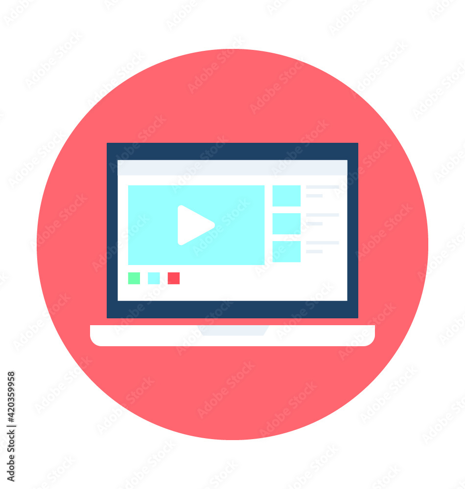 Video Streaming Vector Icon Video Streaming Vector Icon