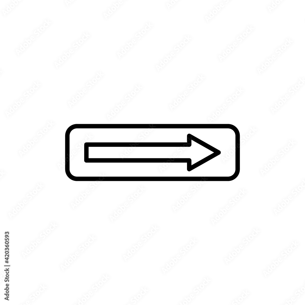 One Way Sign icon, isolated on white background One Way Sign icon, isolated on white background