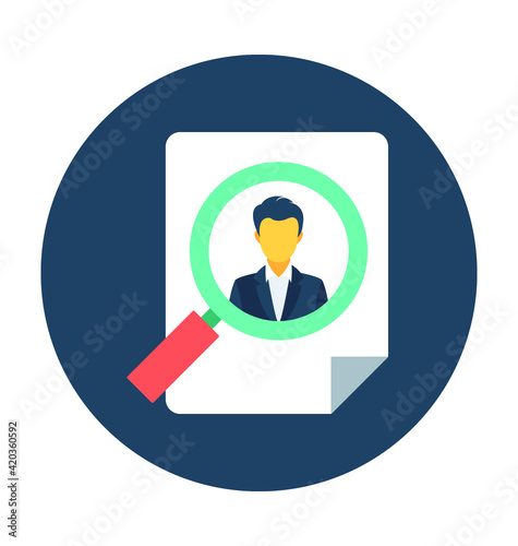 Find Person Vector Icon