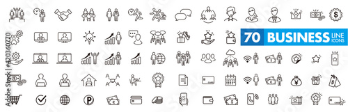 illustration of business icon set vector
