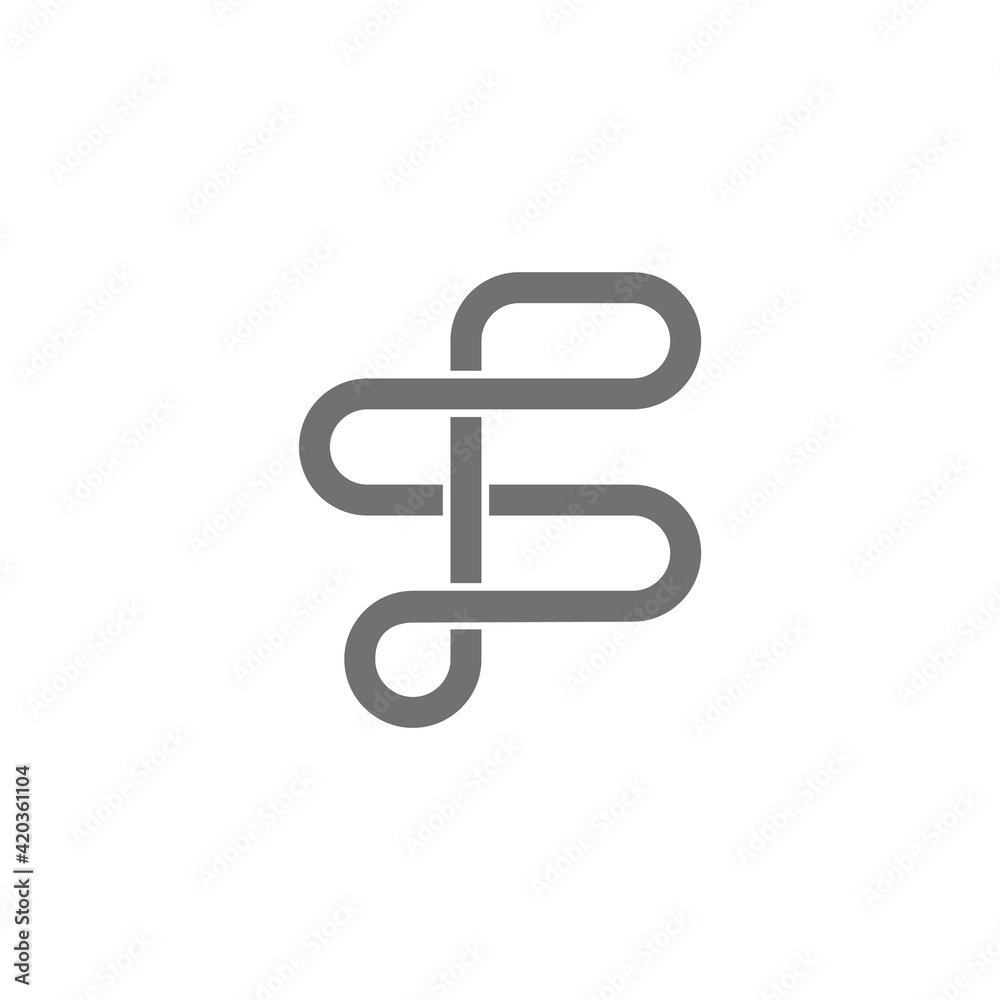 simple geometric letter sp infinity design logo vector simple geometric letter sp infinity design logo vector