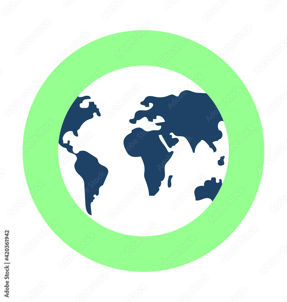Fototapeta premium Globe Vector Icon