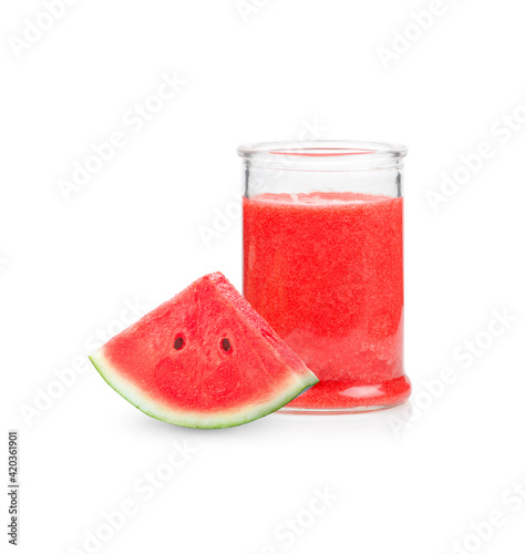 Watermelon Smoothie isolated on white background