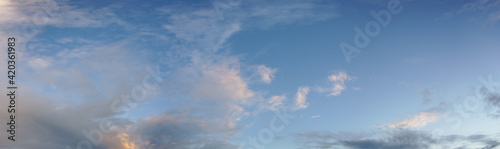 Canvas Print Natural background: dramatic sky at sunset