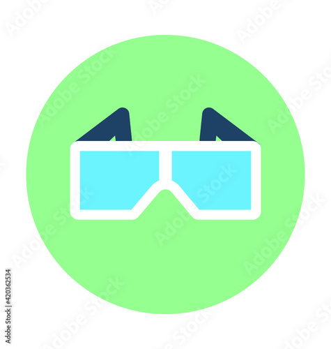 3D Glasses Vector Icon